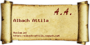 Albach Attila névjegykártya